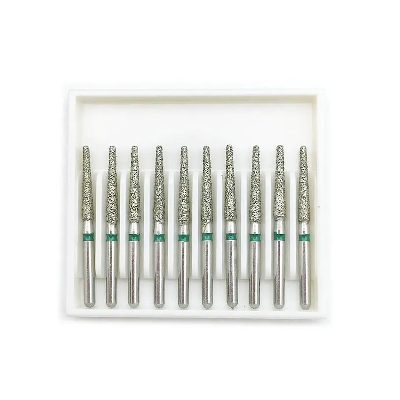 10pcs/set Dental Diamond Burs Drill for High Speed Handpiece Handle Diameter FG 1.6mm Dentist Tool Dentistry Material TF-13C