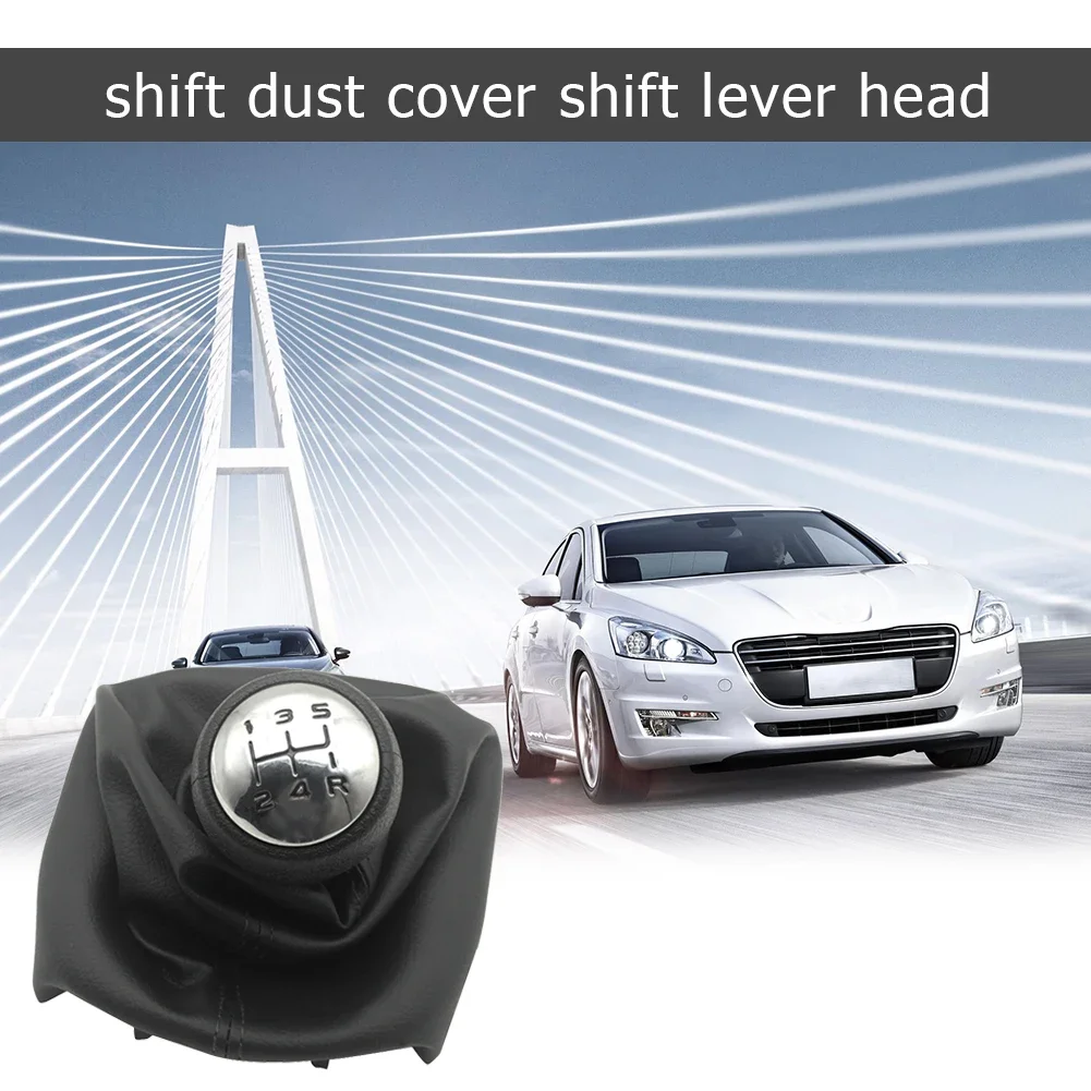 For Peugeot 206 207 307 Citroen C3/C4/C5 5 Speed Gear Shift Knob Shifter Lever Stick Gaiter Boot Cover PU Car Accessories view 3