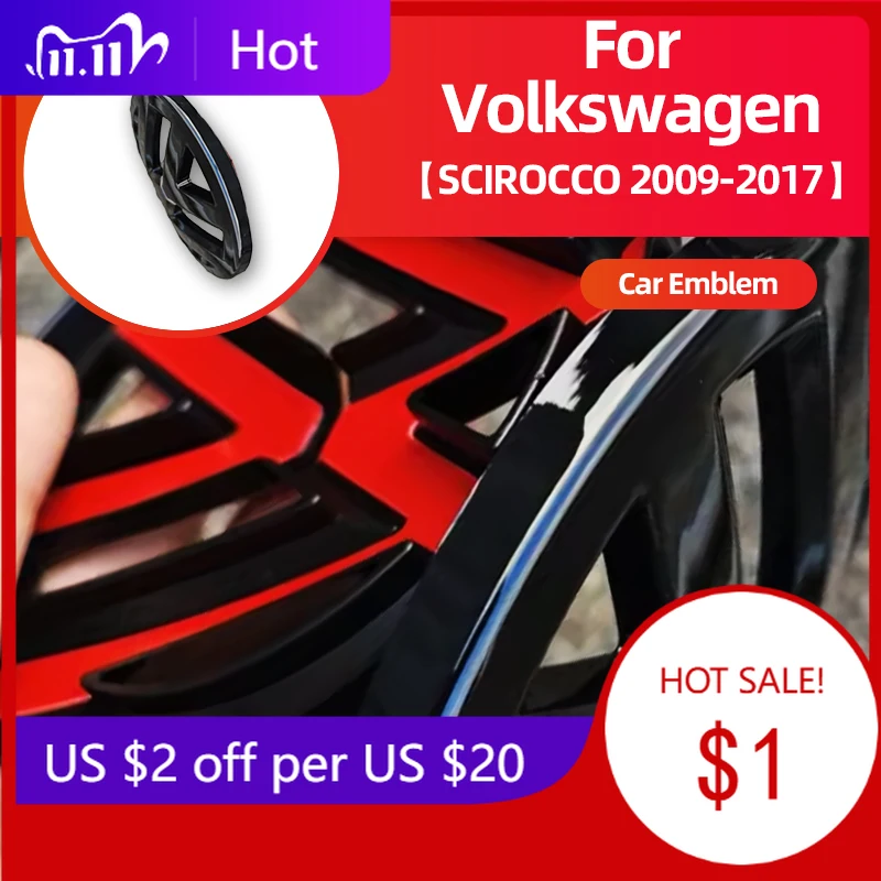 

Наклейки-логотипы на решетку радиатора/заднюю крышку для Volkswagen Polo Golf MK6 7 8 Passat B6, 2 шт., 2026 года, для Scirocco 200