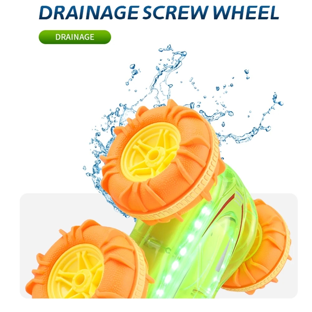 

B78B-2.4G RC трюковый автомобиль прозрачный свет автомобиль-амфибия двухсторонний трюк RC автомобиль жест прокат для детей