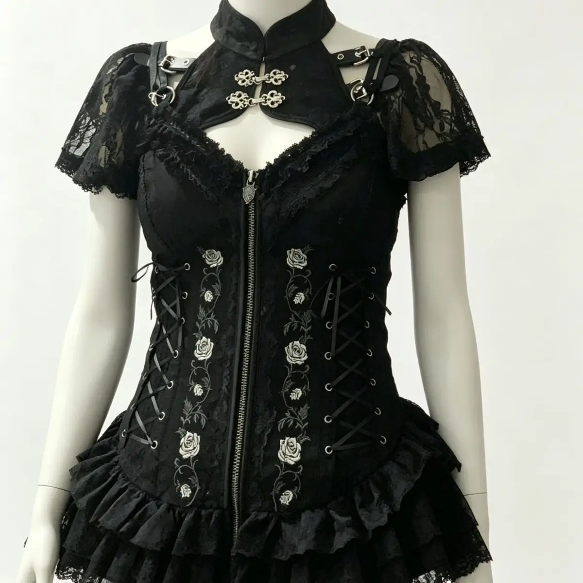 Y2K Fairy Grunge Ästhetik T-Shirt Damen Retro Japanische Lolita Rüschenbluse Harajuku Weiches Lässiges Hemd Hot Girls Chic