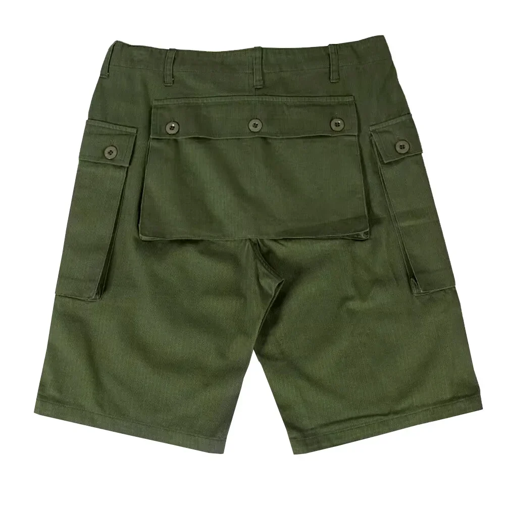 WW2 P44 Short Pants USMC-HBT Green Replica WW2 US Training Uniform Running Panties Board P44 Vintage Shorts Pants