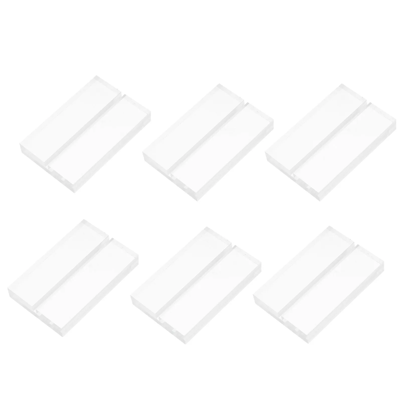 10Pcs Large Transparent Acrylic Sign Holder Polished Edges Scratch-Free Stand for Wedding Reception Table Numbers Office Use