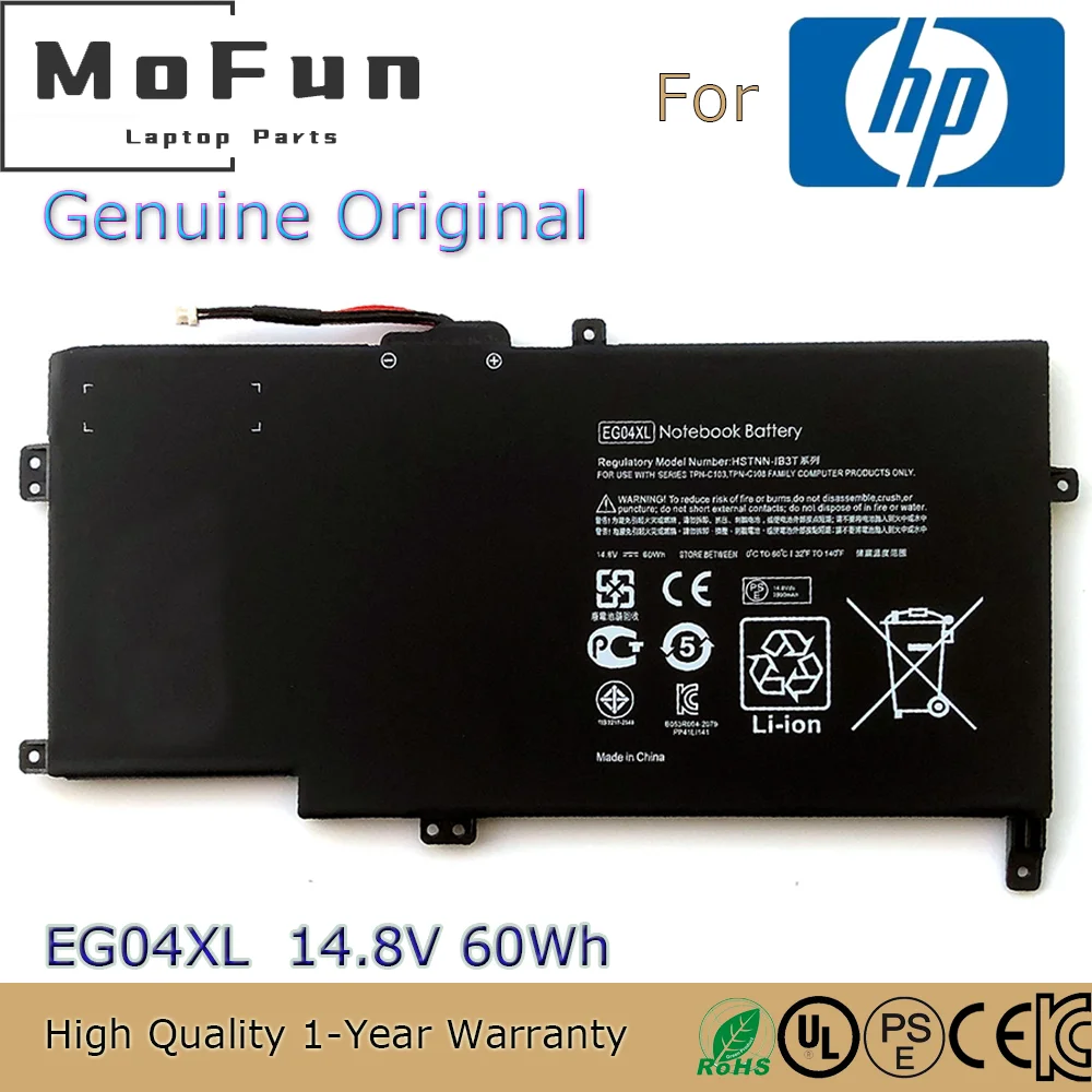 Brand New Original EG04XL 14.8V 60Wh Laptop Battery for HP Envy Sleekbook 6 6-1000 1100 681951-001 HSTNN-IB3T