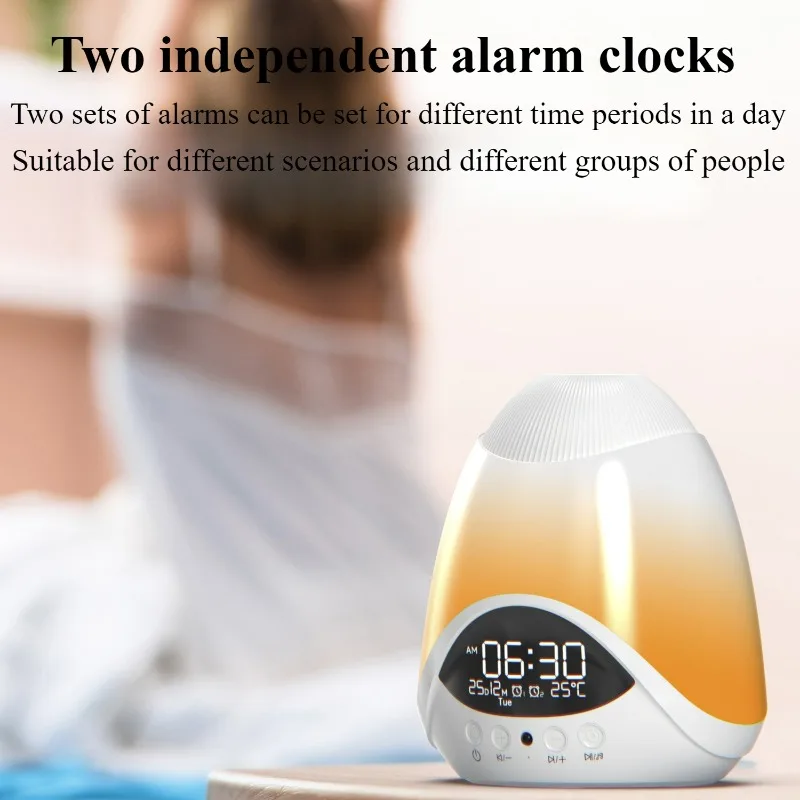 Colorful Atmosphere Projection Light Bluetooth Speaker Digital Display Time Alarm Clock Laser Light Home Bedroom Children's Gift