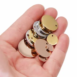 10pcs/lot 10/12/15/18/20/25mm Round Disc Charms Tags Mirror Polished Stainless Steel DIY Blank Custom Charms