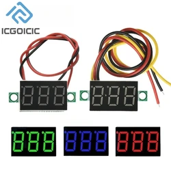 Mini 0.36 Inch DC 0-30V Voltmeter 2 Wires 3 Wires 4 Digits LED Motorcycle Digital Voltmeter Tester Digital Display Meter