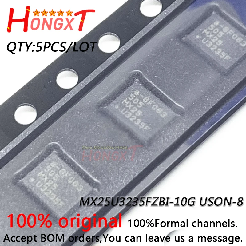 

5PCS 100% NEW MX25U3235FZBI-10G USON-8.