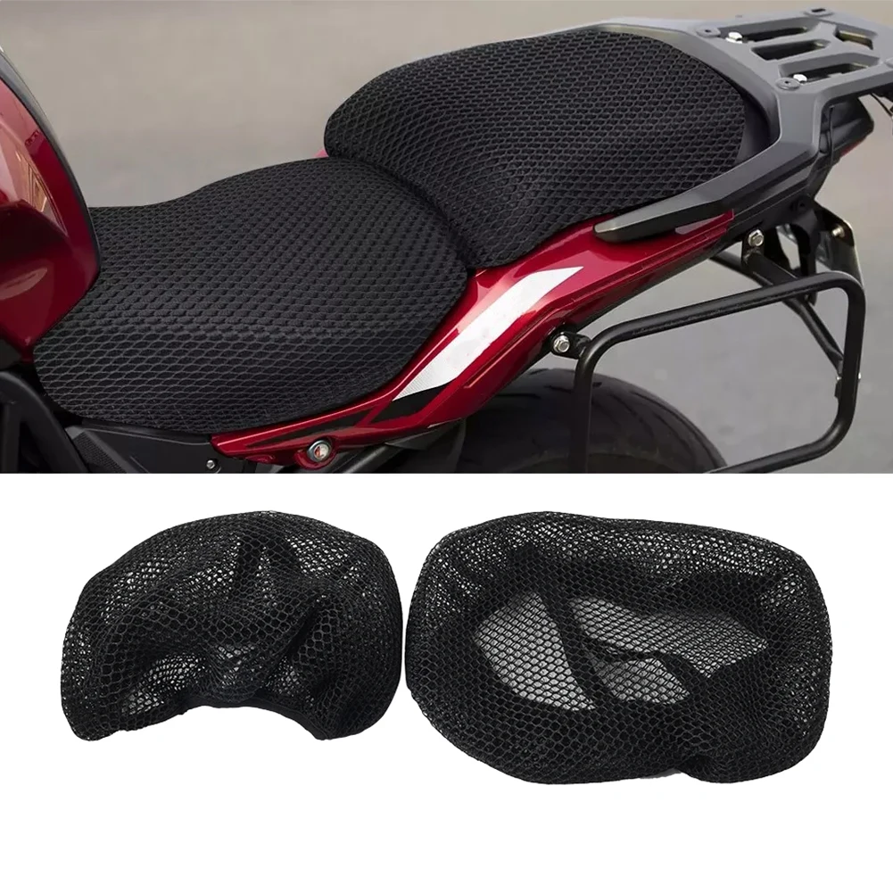 2Pcs Motorcycle 3D Breathable Mesh Seat Cushion Cover For Benelli TRK502 TRK502X 502X