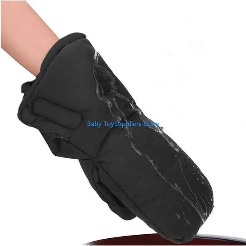 R1WF ทนทานอบอุ่นสบาย Muff ถุงมือรถเข็นเด็กฤดูหนาว Anti-Freeze สำหรับหนาพิเศษกันน้ำ Snowproof รถเข็นเด็ก Hand Muff