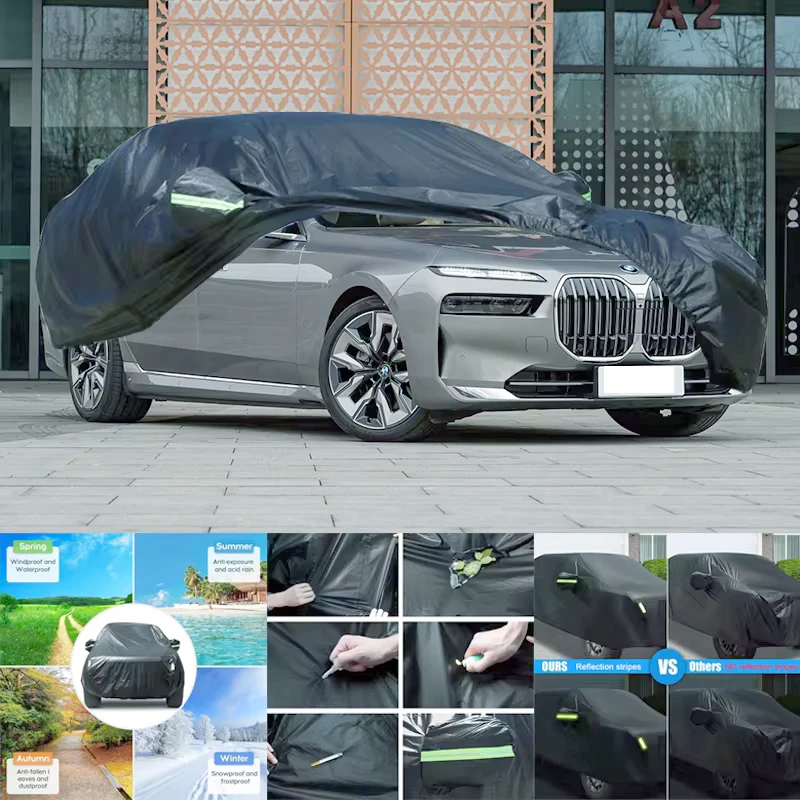 

Всепогодные автомобильные чехлы для BMW I7, 6-в-1, водонепроницаемые, пыленепроницаемые, устойчивые к ультрафиолетовому излучению, снежные, устойчивые к царапинам, защита