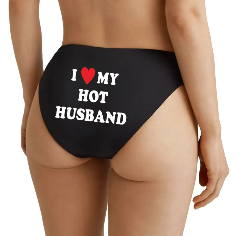 I LOVE MY HOT HUSBAND Cotton Underwear Sexy Lingeries For Women Cute Girl Briefs Female Soft Hot Underwear Ladies Underpants - Image 3