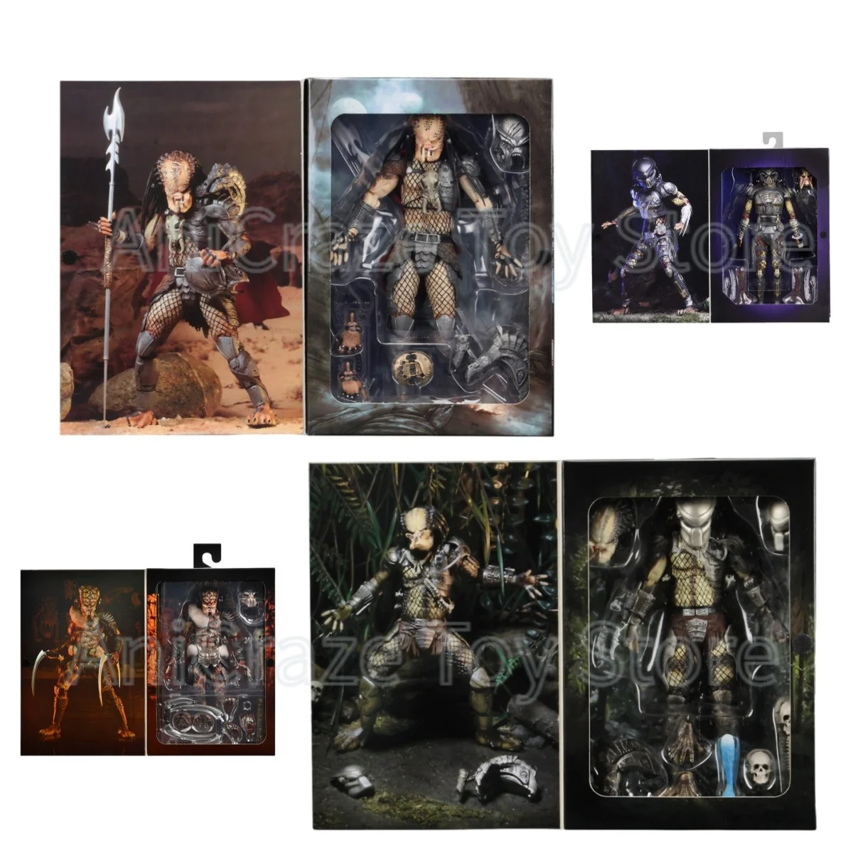 Figura de acción NECA Predators Jungle Hunter, modelo coleccionable, juguete Ultimate Elder The Golden Angel Ultimate Fugitive Predator, regalo.