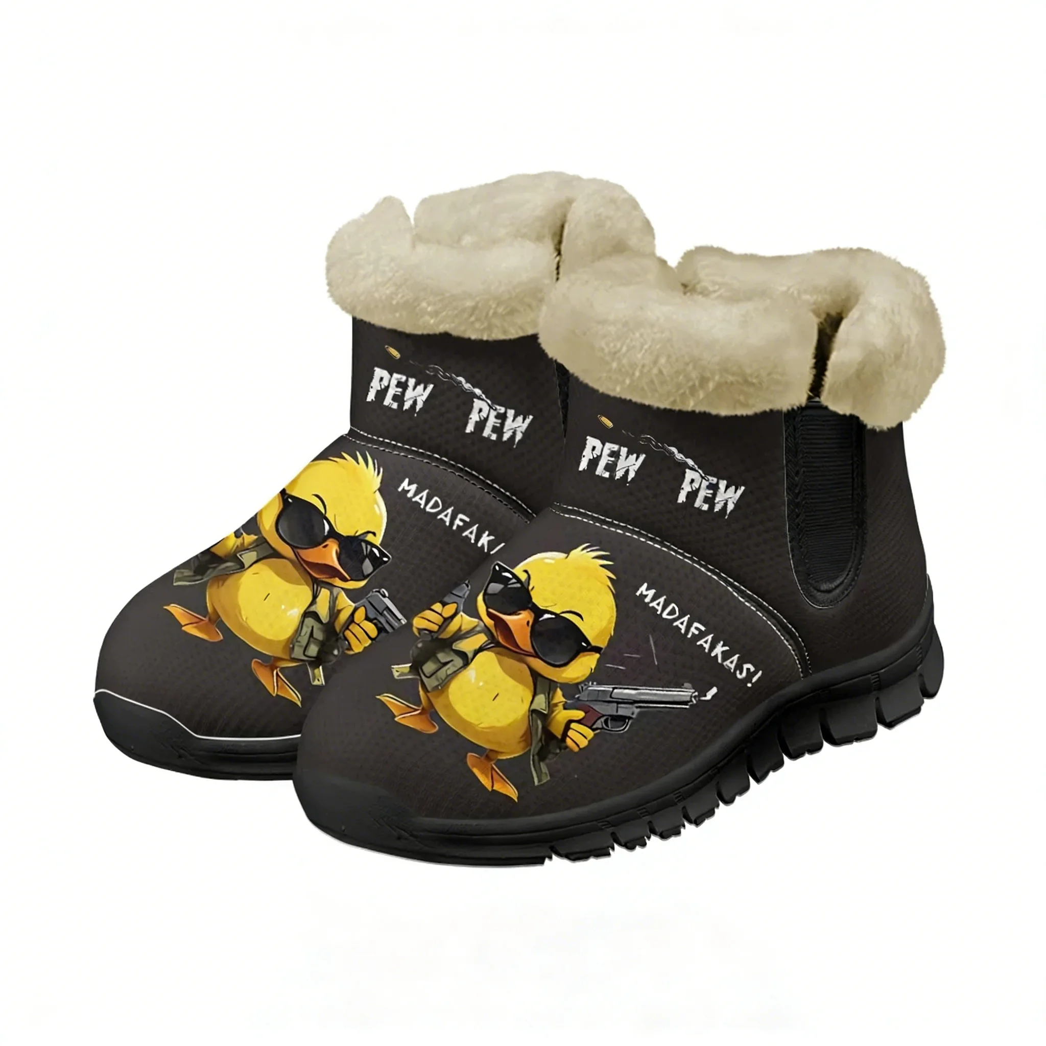 

Pew Pew Madafakas Fun Pattern Snow Boots Mens Womens Teenager Shoes Outdoor Skiing ShoesKeep Warm Casual Lightweight Sneakers