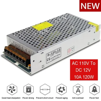 Fuente de alimentación de 12V CC 1A 2A 5A 10A 15A 20A 25A 30A transformador de conmutación controlador adaptador de fuente de 12 voltios para iluminación de tiras Led