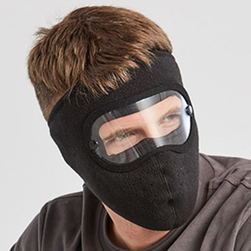 

Autumn Winter Mask For Women Men Fashion Fleece Riding Windproof Warm Cold Resistant High-definition Goggles Anti Fog Masks