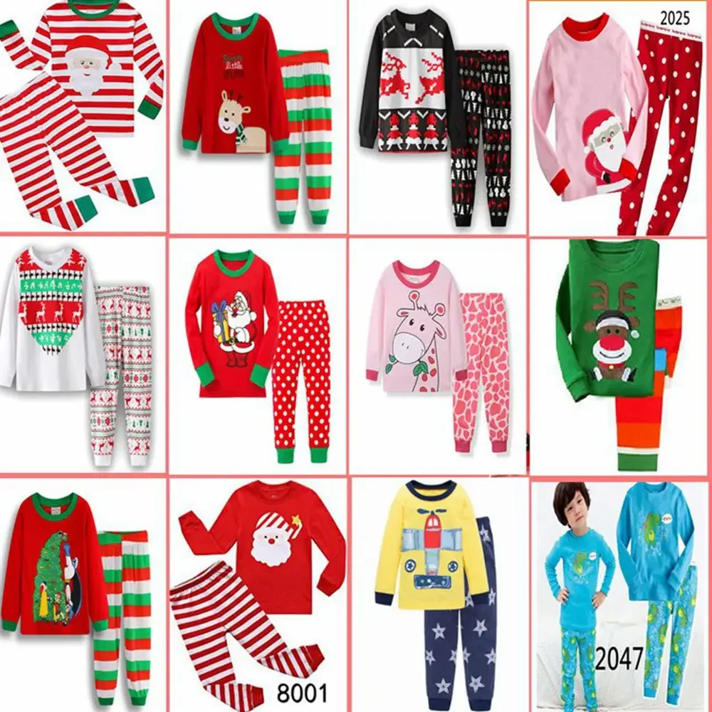 Pajamas set For Christmas Baby Clothes Long Sleeve Pajamas Set Kids Boy Outfit Clothing Suit Sleepwear Autumn Girls Pyjama Pants