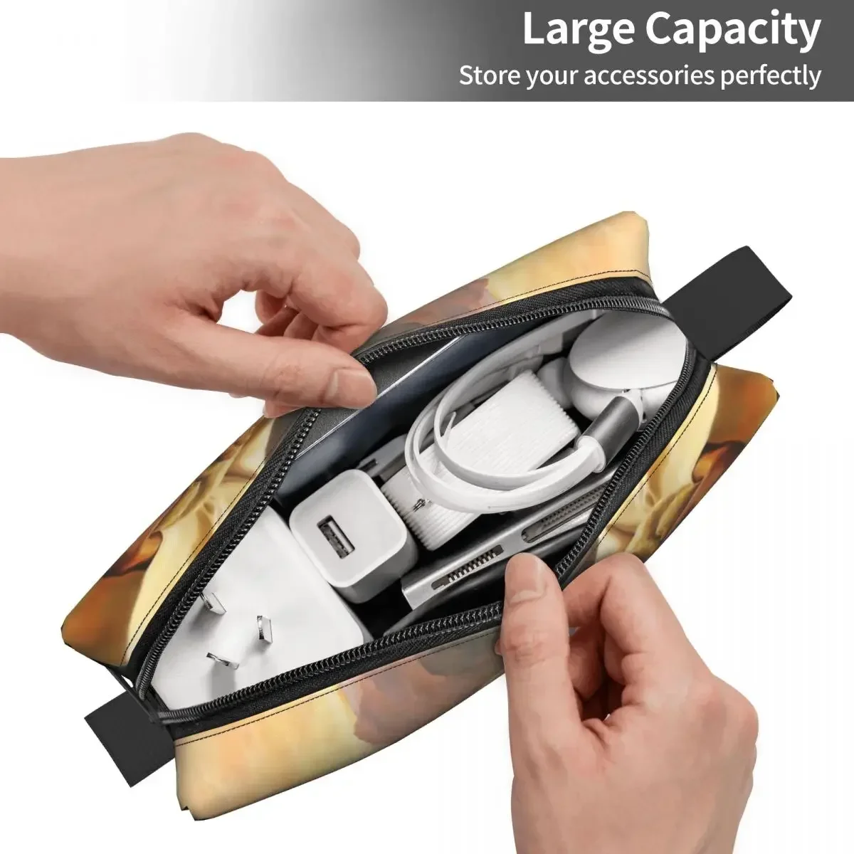 Fashion Saint Keanu Reeves And Baby Travel Toiletry Bag Women Cosmetic Makeup Organizer Beauty Storage Dopp Kit