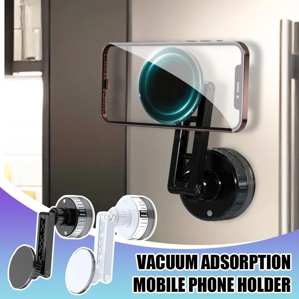 360° Rotate Phone Holder Magnetic Vacuum Adsorption Car Strong Suction Cup Mount