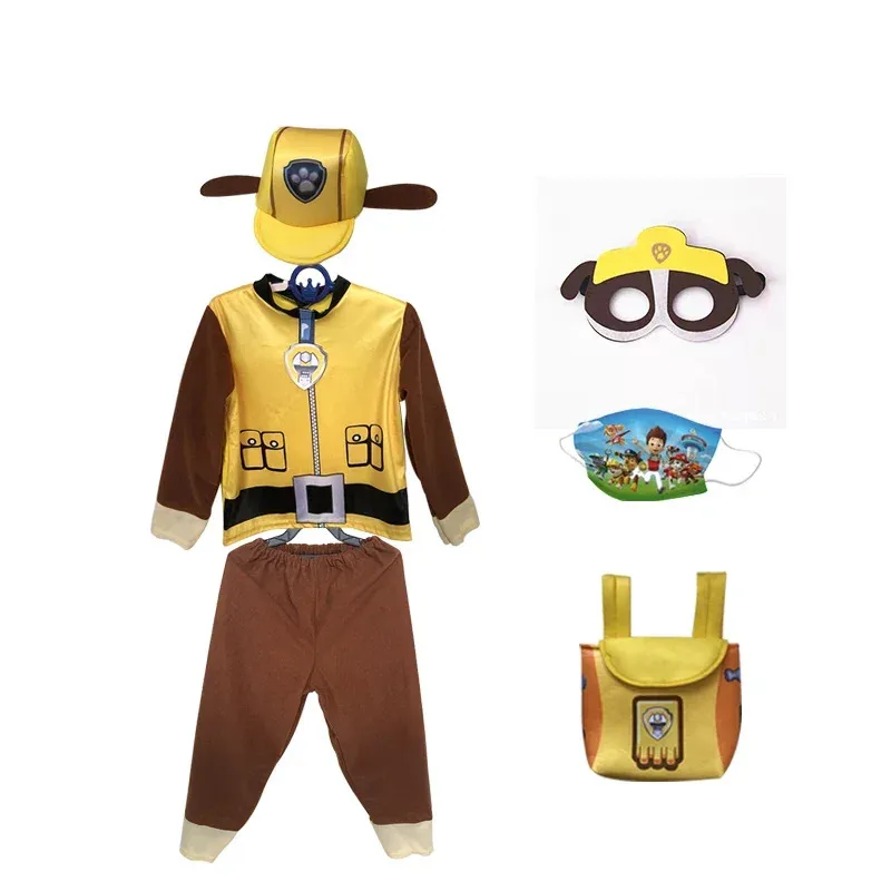 عيد الميلاد السنة الجديدة باو باترول أنيمي الاطفال زي الأسطوانة تأثيري حزب Rubble الملابس حفلة عيد ميلاد