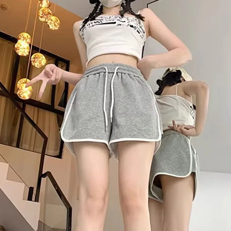 

2025 женские летние шорты для йоги с защитой от опустошения, дышащие, быстросохнущие, свободные, повседневные, спортивные, с широкими штанинами, спортивная пляжная одежда, S-4XL