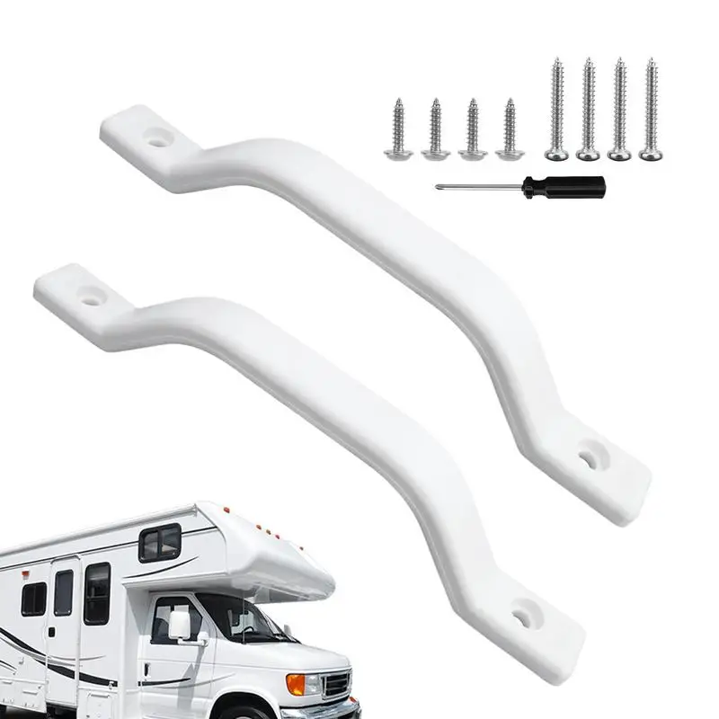 

RV Interior Pull Handle 2X Automotive Grab Handles Automobile Sturdy Grip For Trucks With Screwdriver And 8 Screws