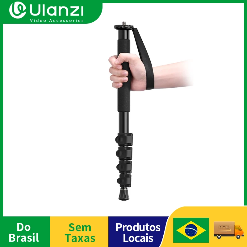 Ulanzi Lightweight Monopod Aluminium DSLR Camera Tripod for  1/4''3/8'' Hiking Travel Selfie Stick Max 155cm Extend 5KG Load