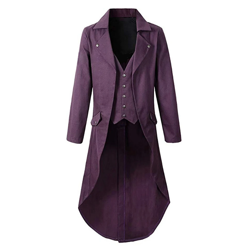 New Polyester Trench Coat Tailcoat Steampunk Tuxedo Medieval Regular Spring Suitable For Fall Summer Victorian