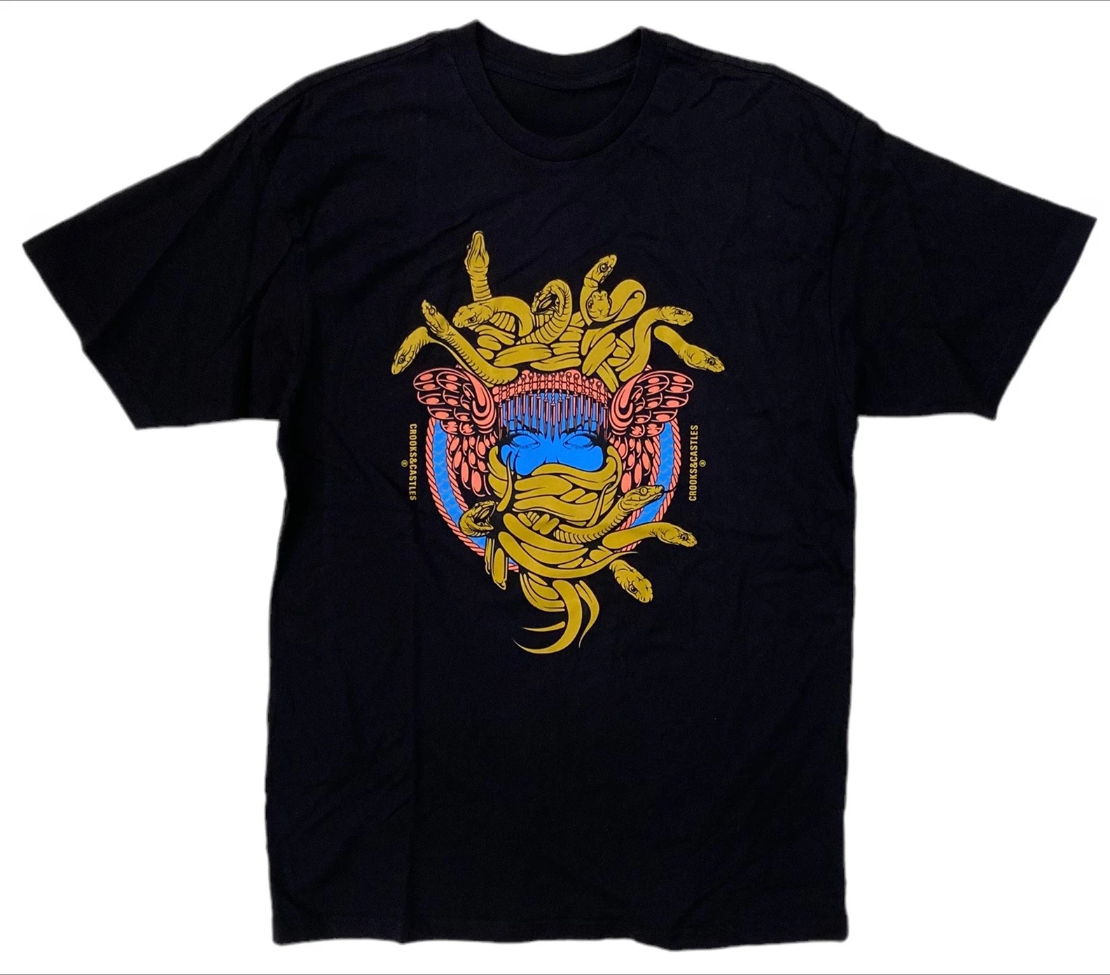 

Мужская футболка с рисунком Crooks & Castles Royal Medusa, элитный роскошный топ для мужчин и женщин Y2k