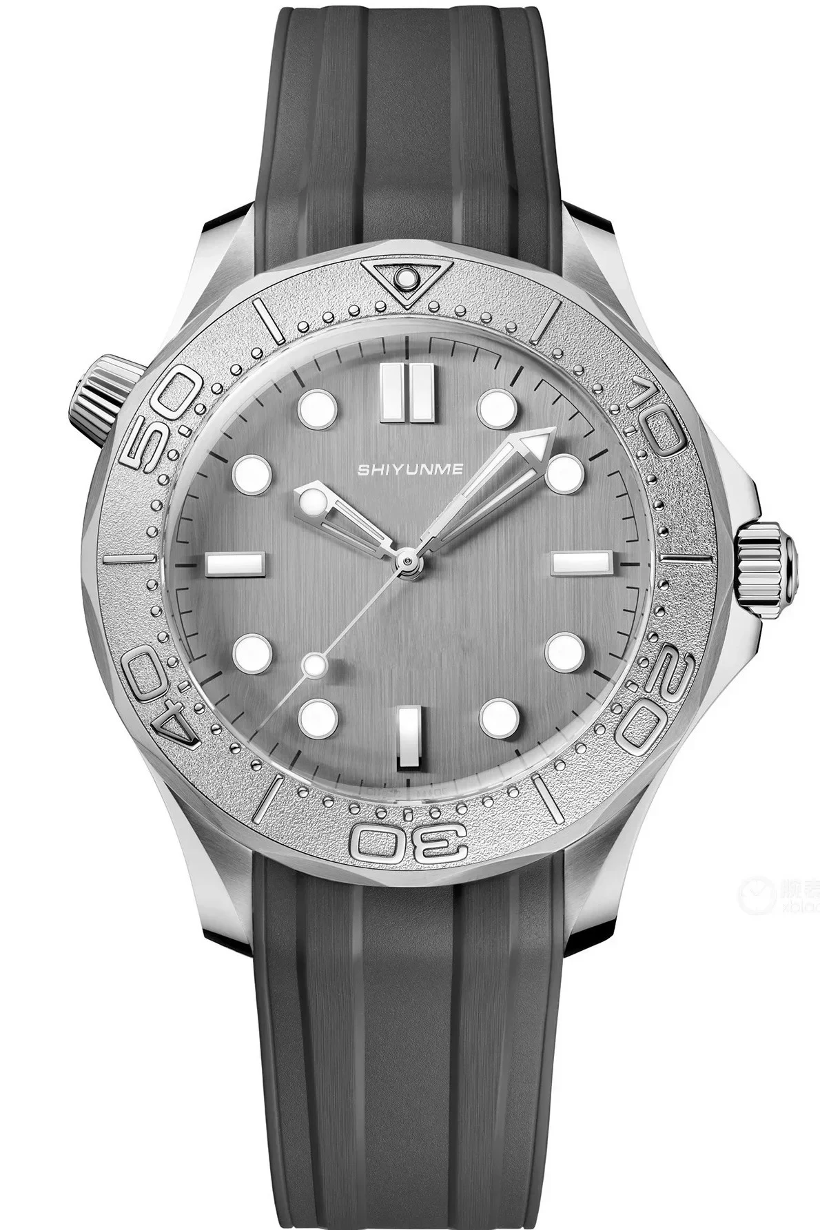 Relógio mecânico automático masculino 42mm aço inoxidável rosa ouro vermelho moldura cerâmica borracha safira