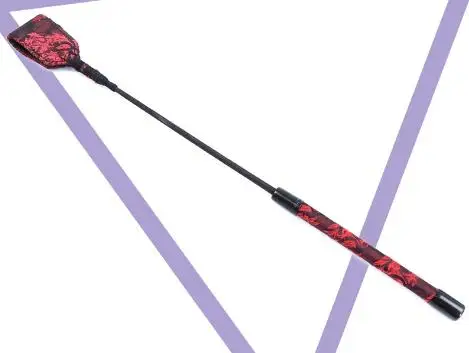 45cm Premium PU Leather Equestrian Riding Crop with Red Cloth Cover