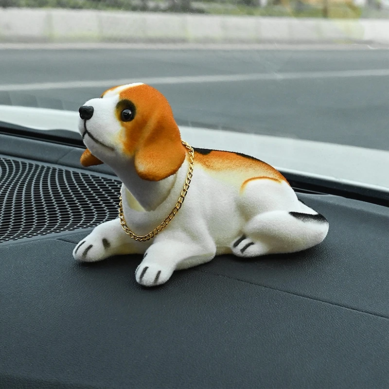 Car Interior Ornaments Accessories Sitting Posture Shakes Head Cute Dog Decorations Car Interior Home Office Desktop Ornaments