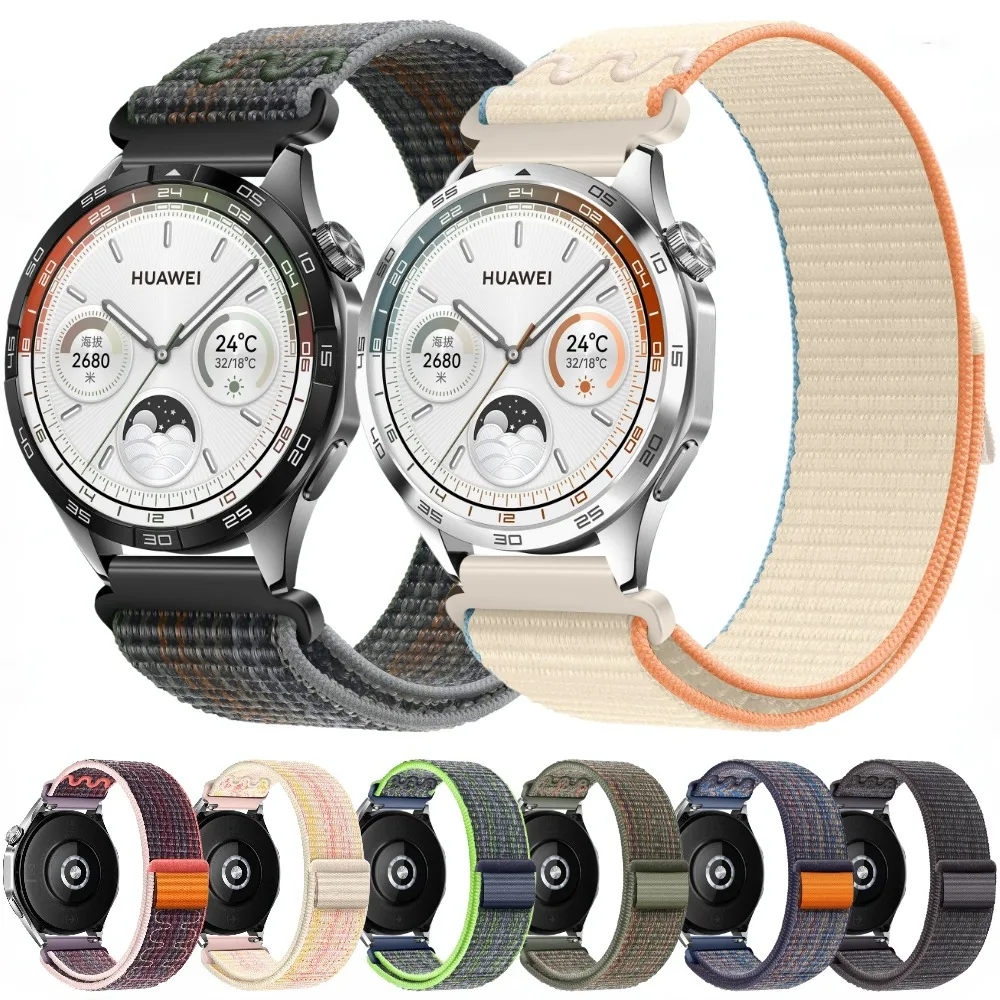 

20/22mm Nylon Loop Band for Huawei Watch 4 Pro/GT4 GT3 GT2 2e 46mm Wristband for Samsung Watch 6/5/4/3/Gear S3/Amazfit GTR Strap