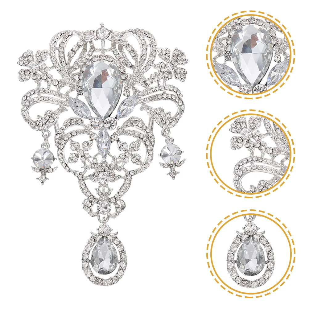 

Rhinestone Brooch Crystal Corsage Decorative Jewelry Wedding Pin Clothing Bag Hat Brooch for Women Bouquet Pins