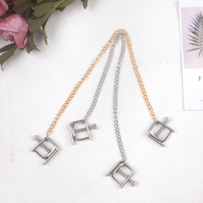 مشبك حلمة جنسي معدني مربع للرجال والنساء، مشبك الثدي، مشبك مهبلي، منتج للبالغين #3