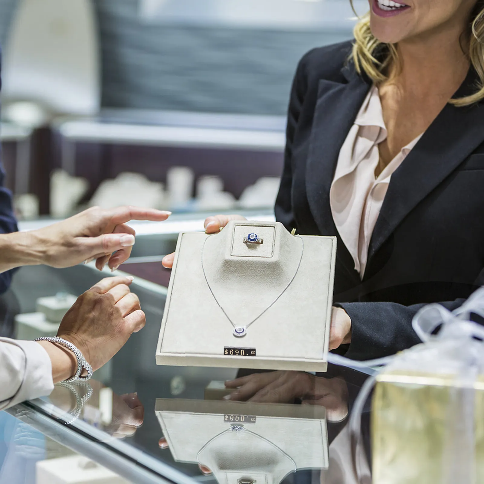 

3Pcs Digital Price Display Blocks Adjustable Number Letter Tags for Jewelry Counter Stands Retail Shop Window Display Signs