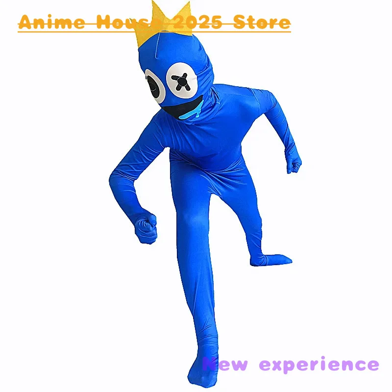 2025 animação traje arco-íris amigos traje crianças meninos azul monstro wiki cosplay jogo de terror halloween macacão canival birthd