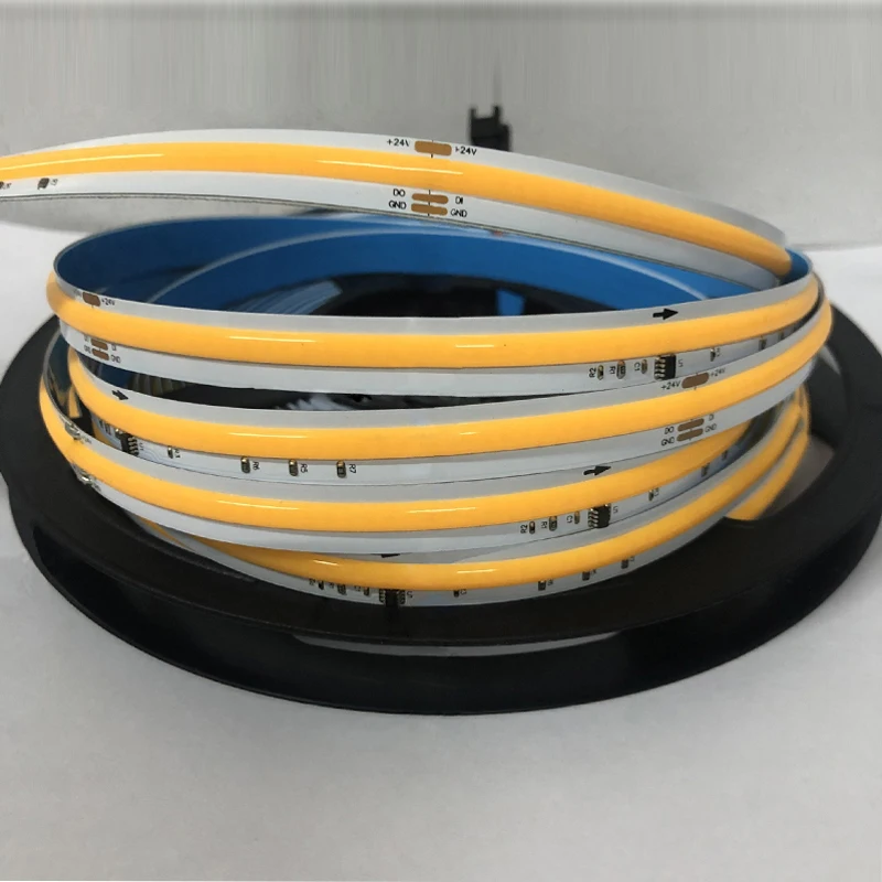 FCOB SPI DIM IC LED Light Strip Adresowalne 360LEDs 10mm 24V 60W Wysoka gęstość Elastyczne światła LED FOB COB RA90 3000K 4000K 6000K