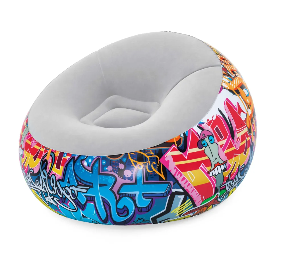 

Bestways 75075 Inflatable Graffiti Air Chair Foldable Portable Sofa Furniture