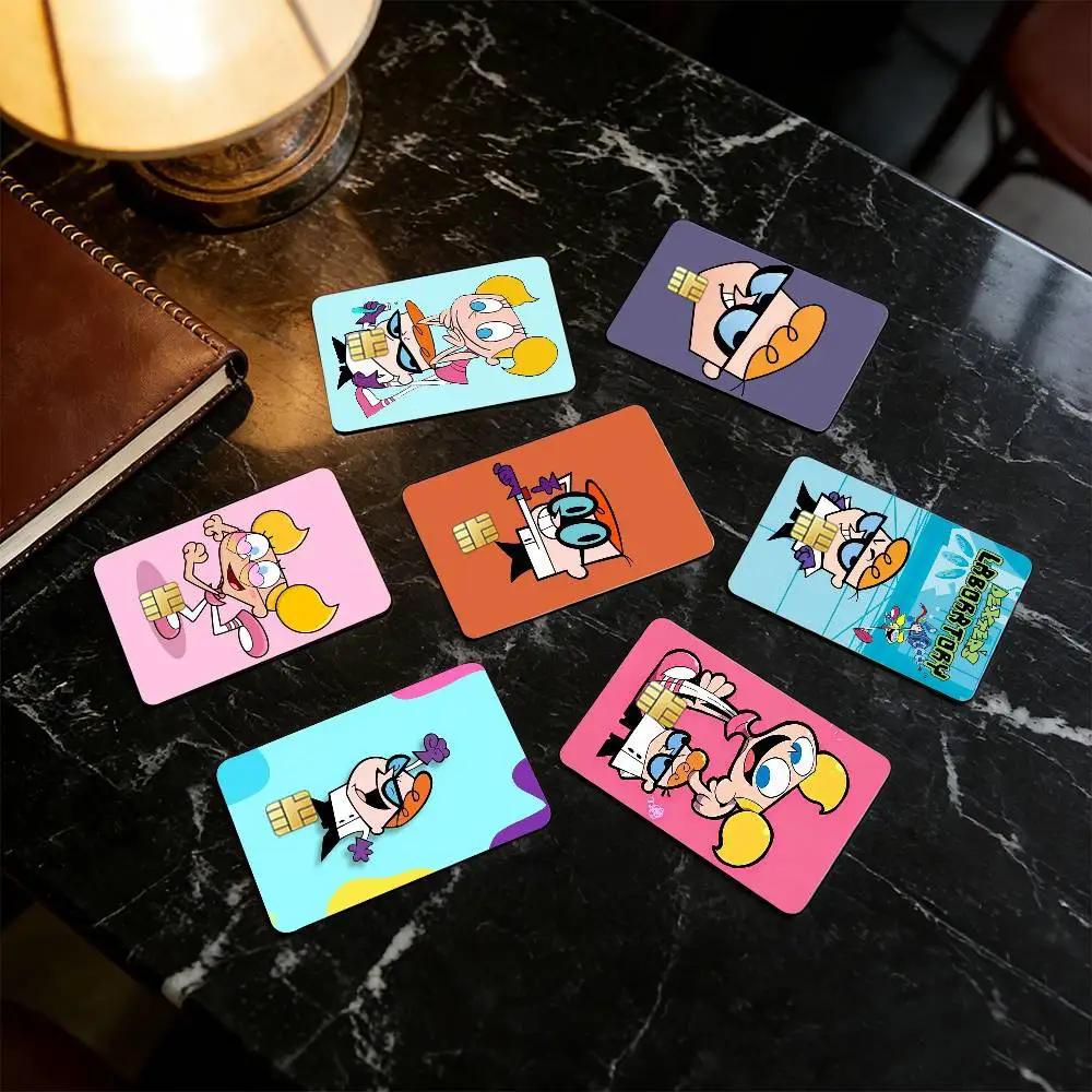 

D-Dexters L-Laboratory-DL Credit Card HD Stickers Small Chip Waterproof Sticker Game Card Decal