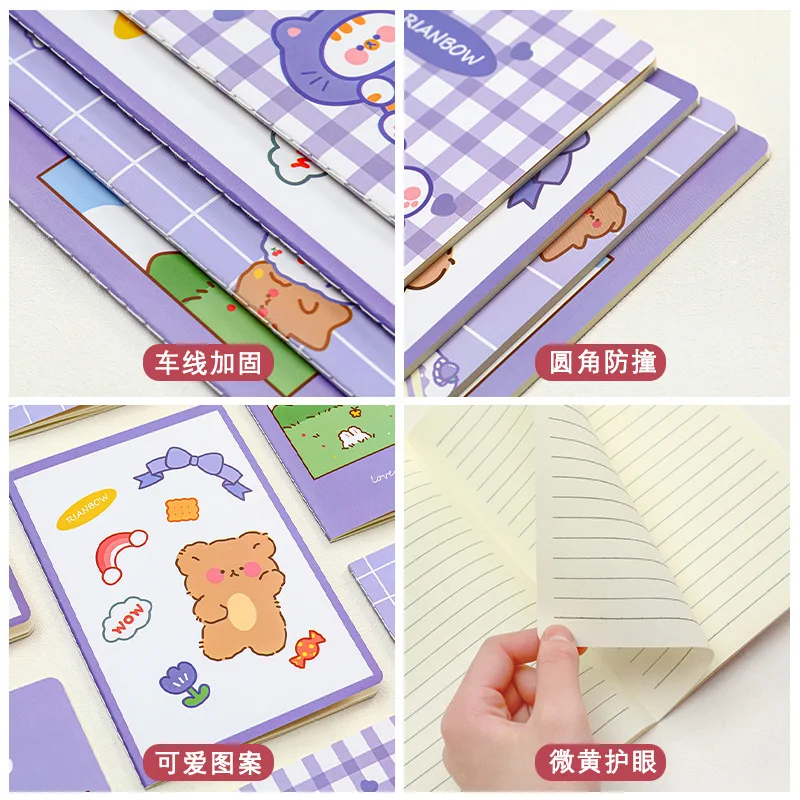 Notebook A5 Student Stationery Kawaii Cute Cartoon Bear Christmas Practice Note Planner Journal Memos Diary Notepad Notebook