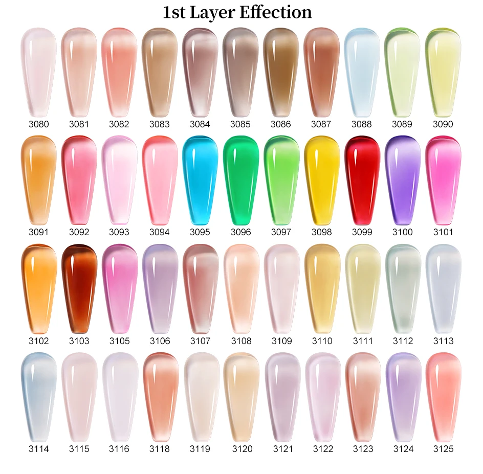 Clou Beaute 10 Stück TPO & HEMA FREIER Nagellack-Set Gel-Lack Frühlingsfarben UV-Gel Nagellack Semi-Permanent Hochpigmentierter Lack – Detail 19