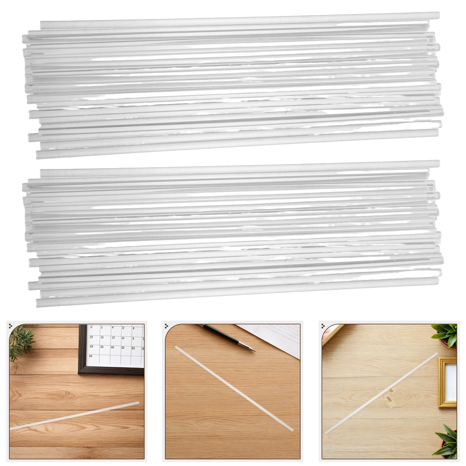 

30 Pcs Acrylic Craft Bar Small Dowels Pin Sticks Rods for Transparent Crafting Handmade Crafts