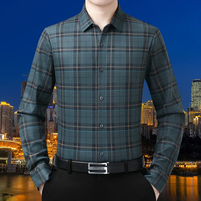 

Новый зимний теплый мужской комплект Long Sve Busin irt Faionable, брендовая зимняя коллекция 2024, другая ткань