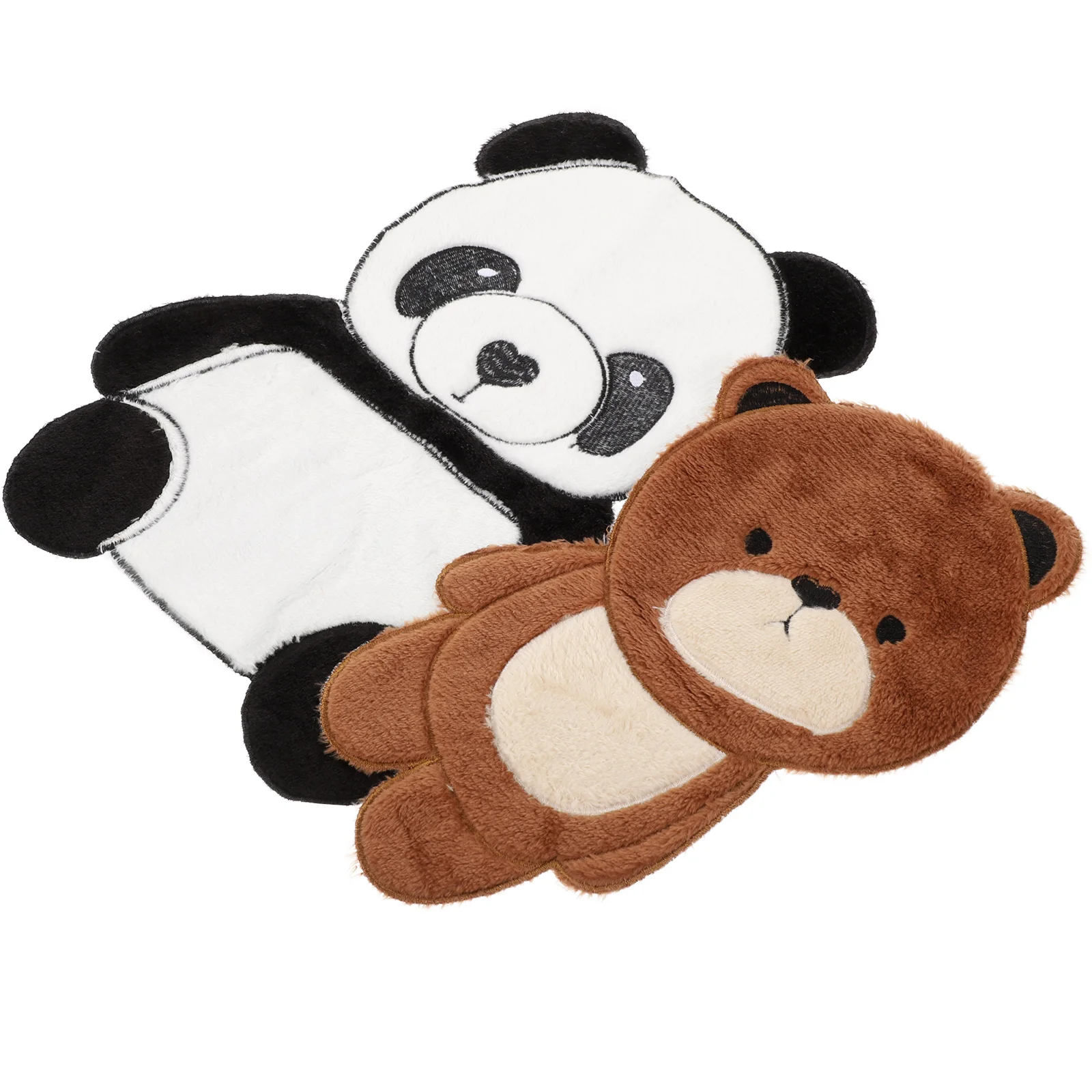 

2 Pcs Panda Bear Patch Sewing Patches Wipes Letter Towel Embroidery for Backpacks Baby Jackets