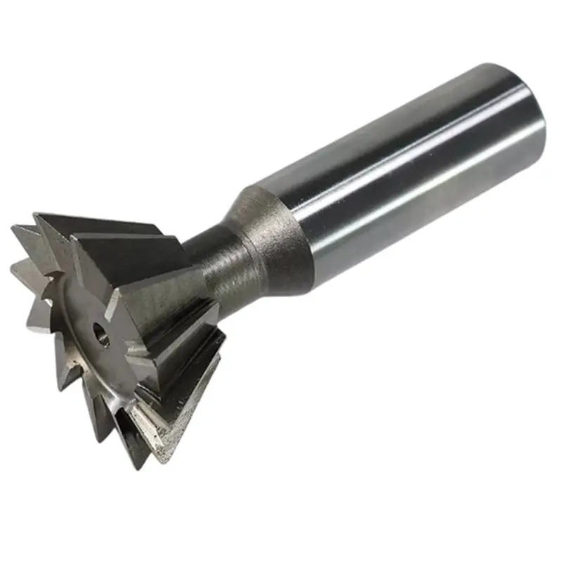 

ABVJ-Dovetail Cutter HSS 60 Degree Dovetail Slot End Mill High Speed Steel Metal Cutting Tool 10Mm