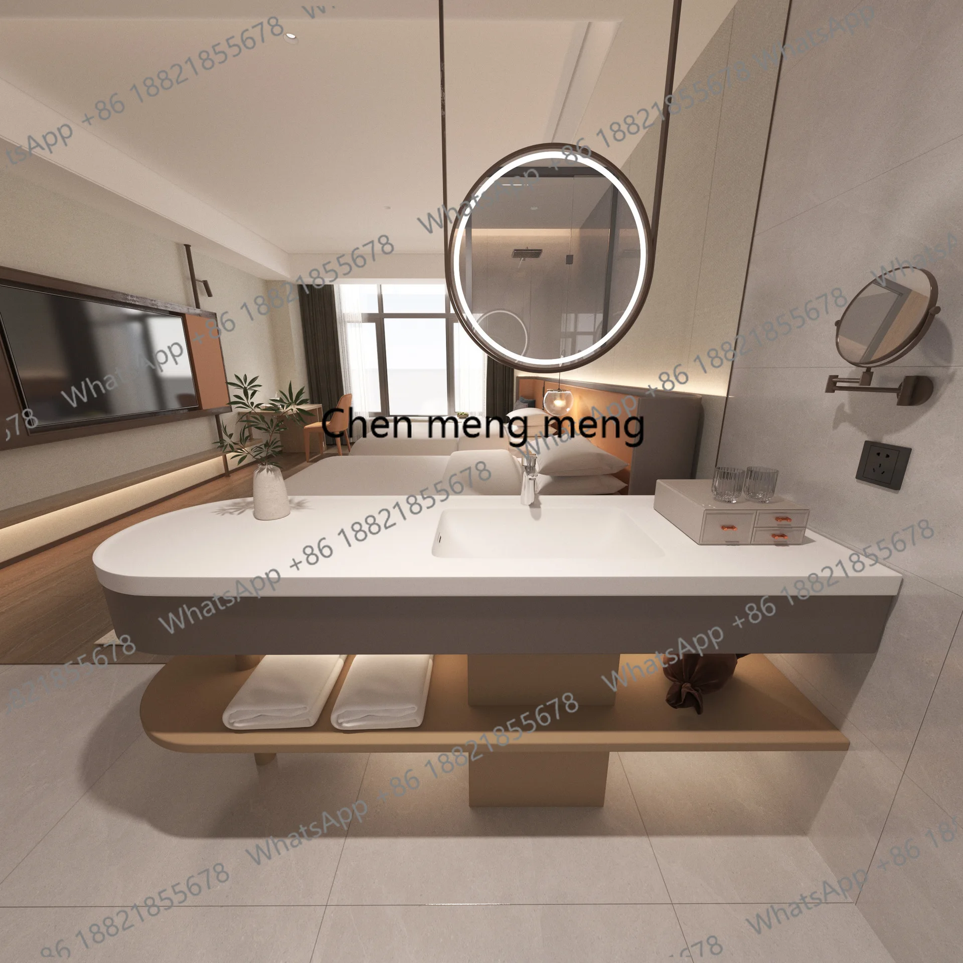 

Умывальник из искусственного камня, бесшовный, акриловый, подвесной, для центрального острова, в форме дуги