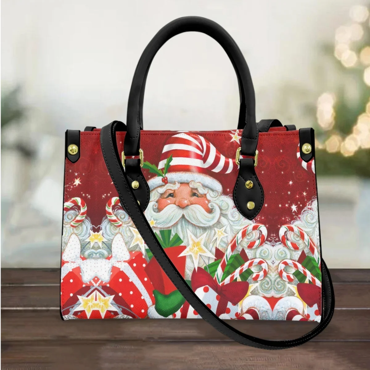 Chrismas Snowman Printing Brand Designer Handbags Stylish Women's Leather Shoulder Bag Xms Gift Pu Leather Female Bolsos Clutch