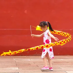 3 Meters Chinese Dragon Dance For Kids Children Festival Performance School Event Fitness Dragon With Rod Diabolo Exercise