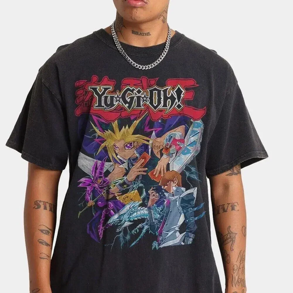 

Винтажная аниме РУБАШКА УНИСЕКС Yu Gi Oh из тяжелого хлопка для мужчин и женщин, все размеры S 5XL KV1476